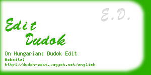 edit dudok business card